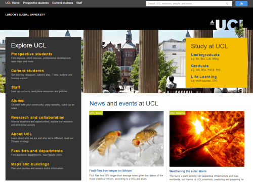 Featured UCL front page